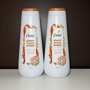 NEW Dove Gingerbread Delight Nourishing Body Wash Limited Edition, Set of 2